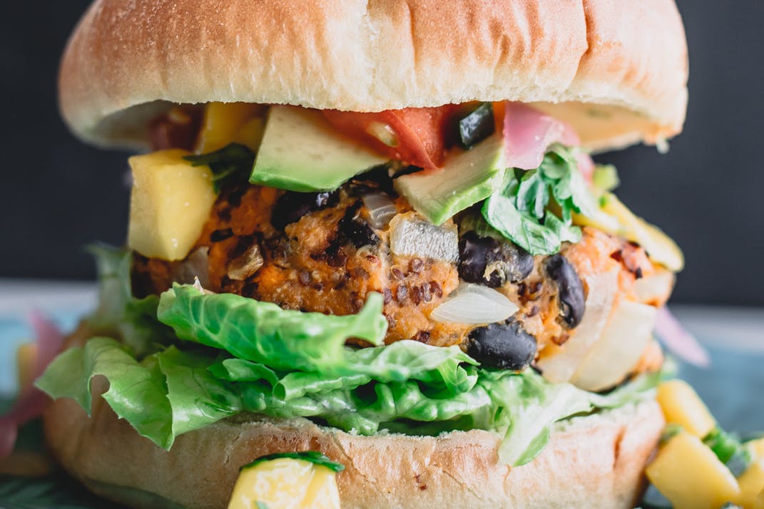 A vegan burger.